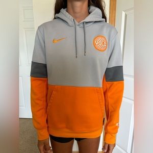 Tennessee hoodie, orange and grey with fleece inside